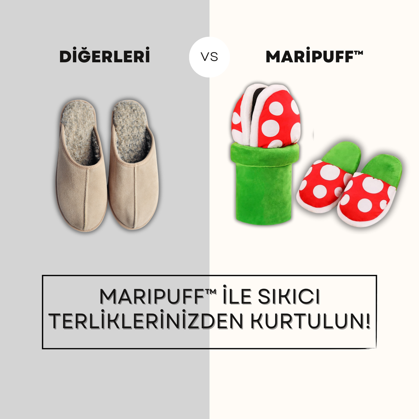 MariPuff™ Saksı Kılıflı Peluş Terlik