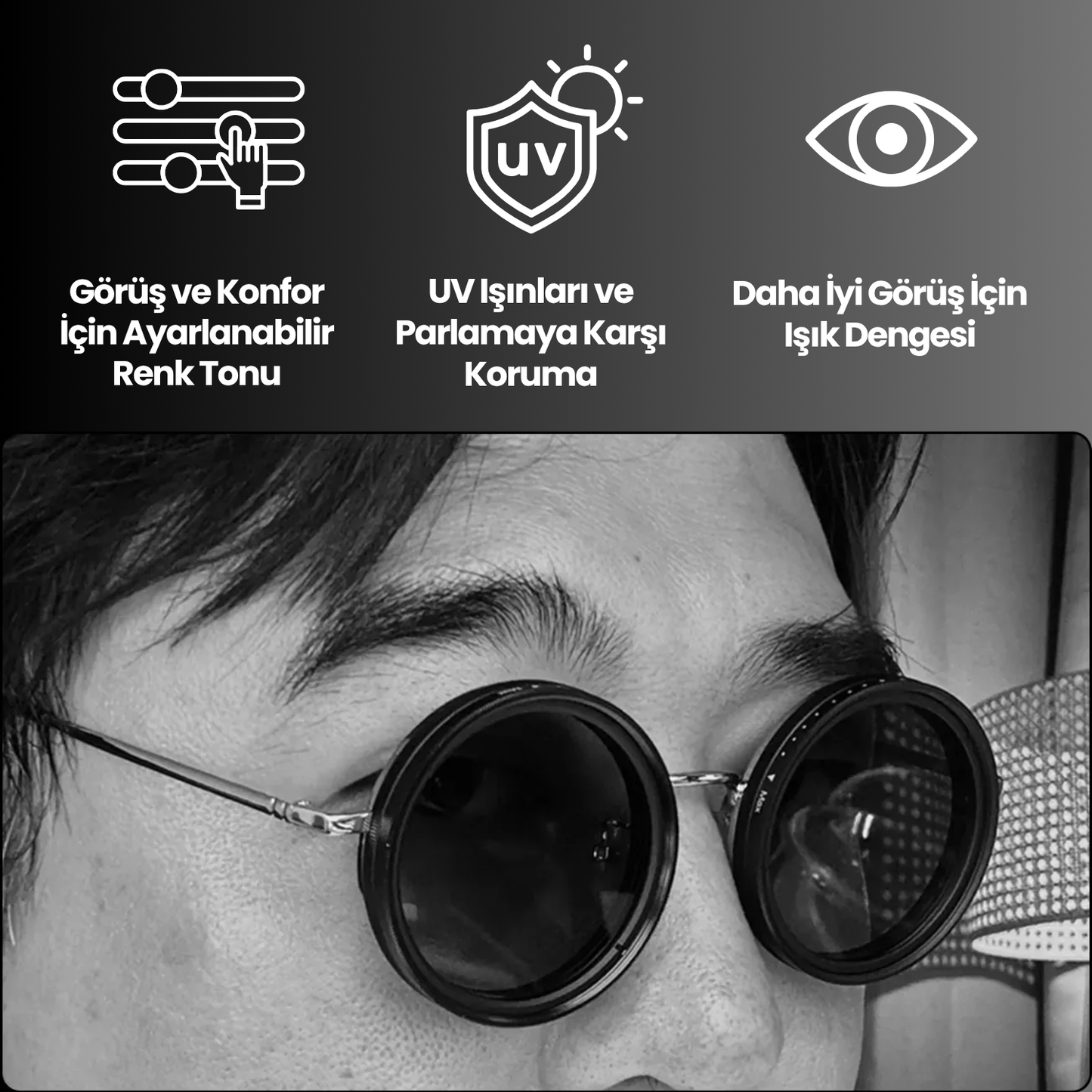 RetroVision™ Ayarlanabilir Polarize Güneş Gözlüğü