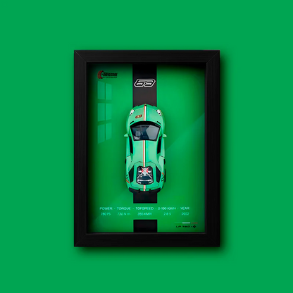RetroDrive™ 1:32 Çerçeveli Dekor Diecast Metal Spor Araba Modeli